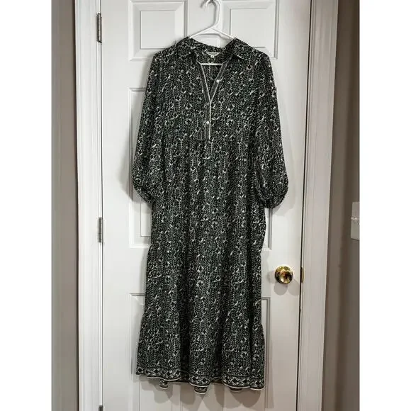 Max Studio London Sz S Dress Sheer Coastal Boho Bohemian Flowy - Picture 7 of 9